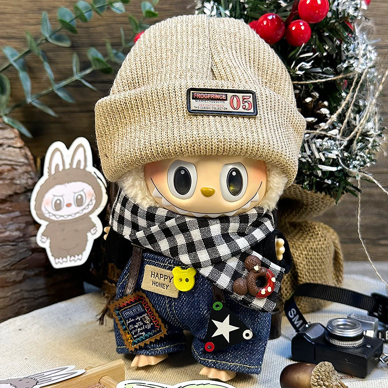 Black Forest set (knitted hat + overalls + black hoodie + scarf)