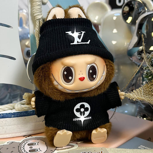 V-family black outfit (hat + sweater)